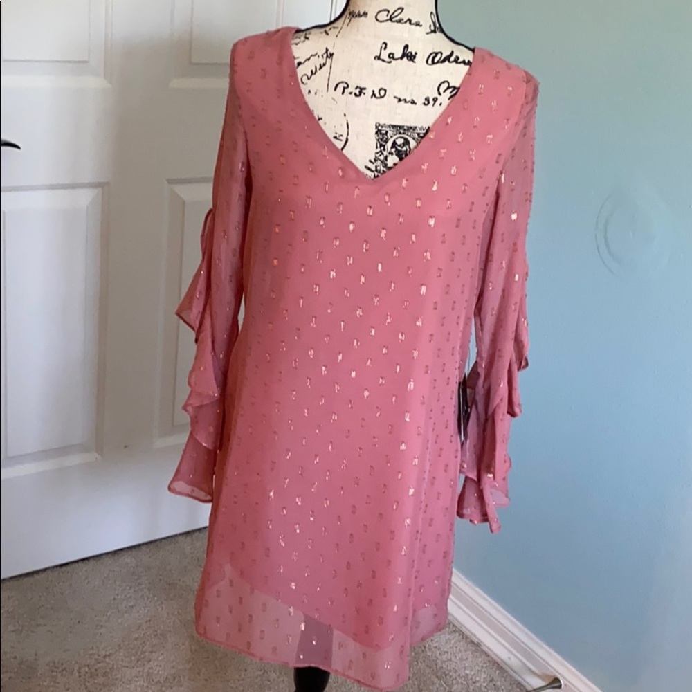 Pink Long Sleeve Dress